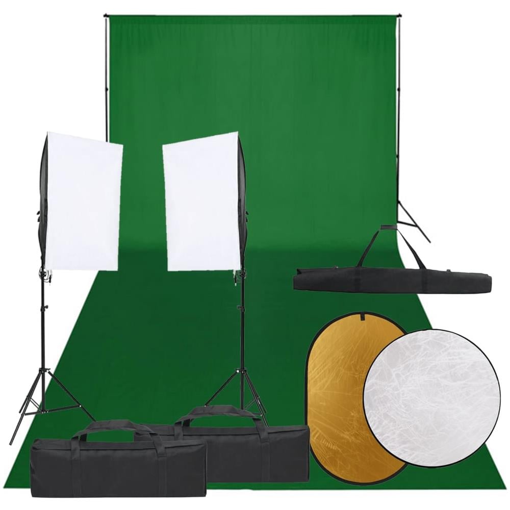 Kit Per Studio Fotografico Con Set Luci, Fondale E Riflettore - Foto 1