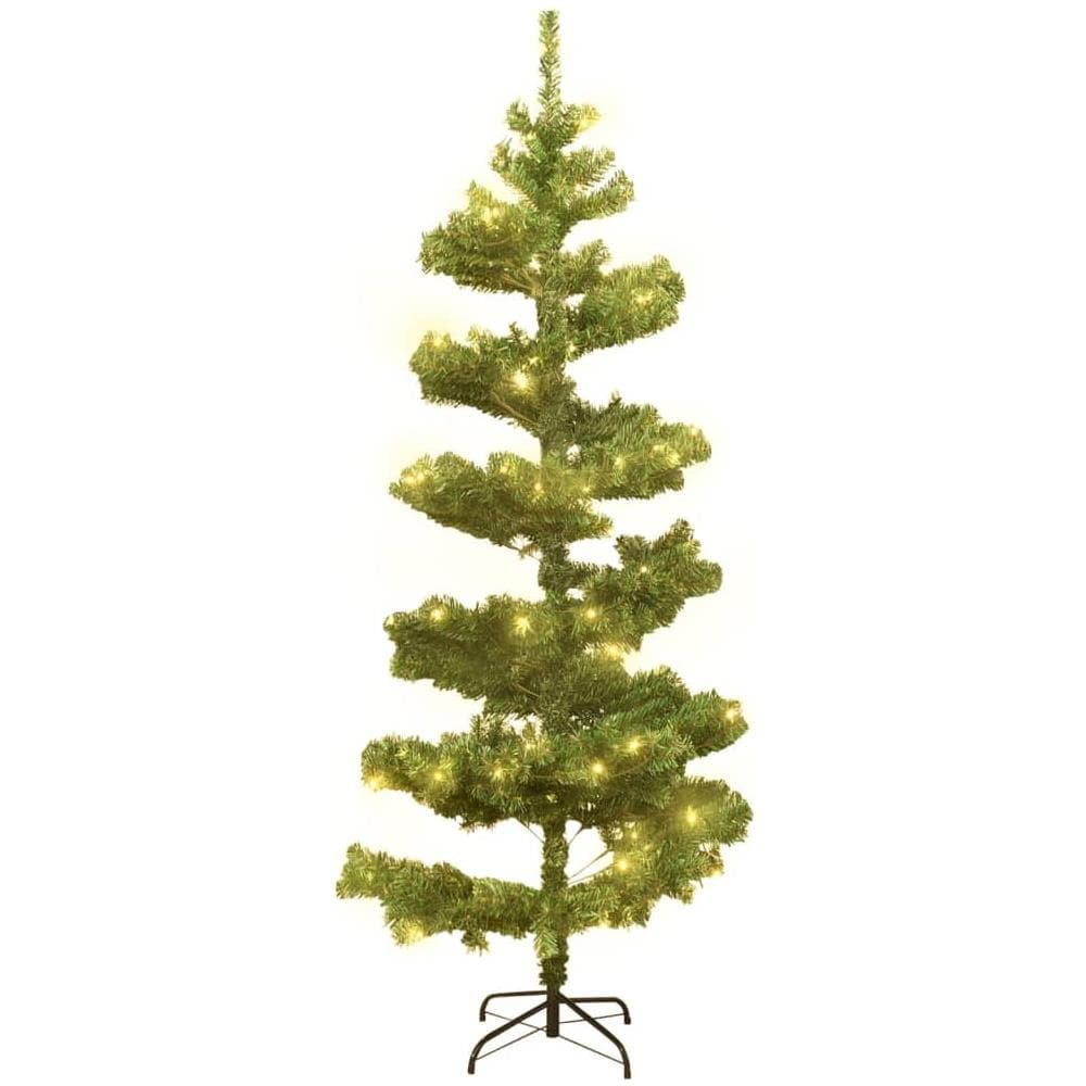 Albero di Natale a Spirale con Vaso e LED Verde 180 cm PVC - Foto 2