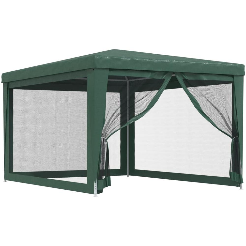 Tenda Per Feste Con 4 Pareti Laterali In Rete Verde 3x4 M Hdpe - Foto 2