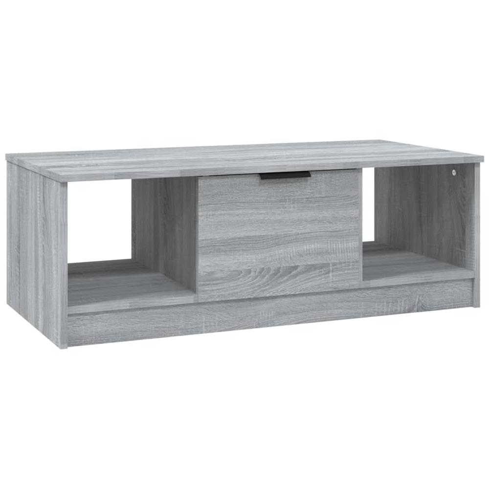 Tavolino Da Salotto Grigio Sonoma 102x50x36cm Legno Multistrato - Foto 2