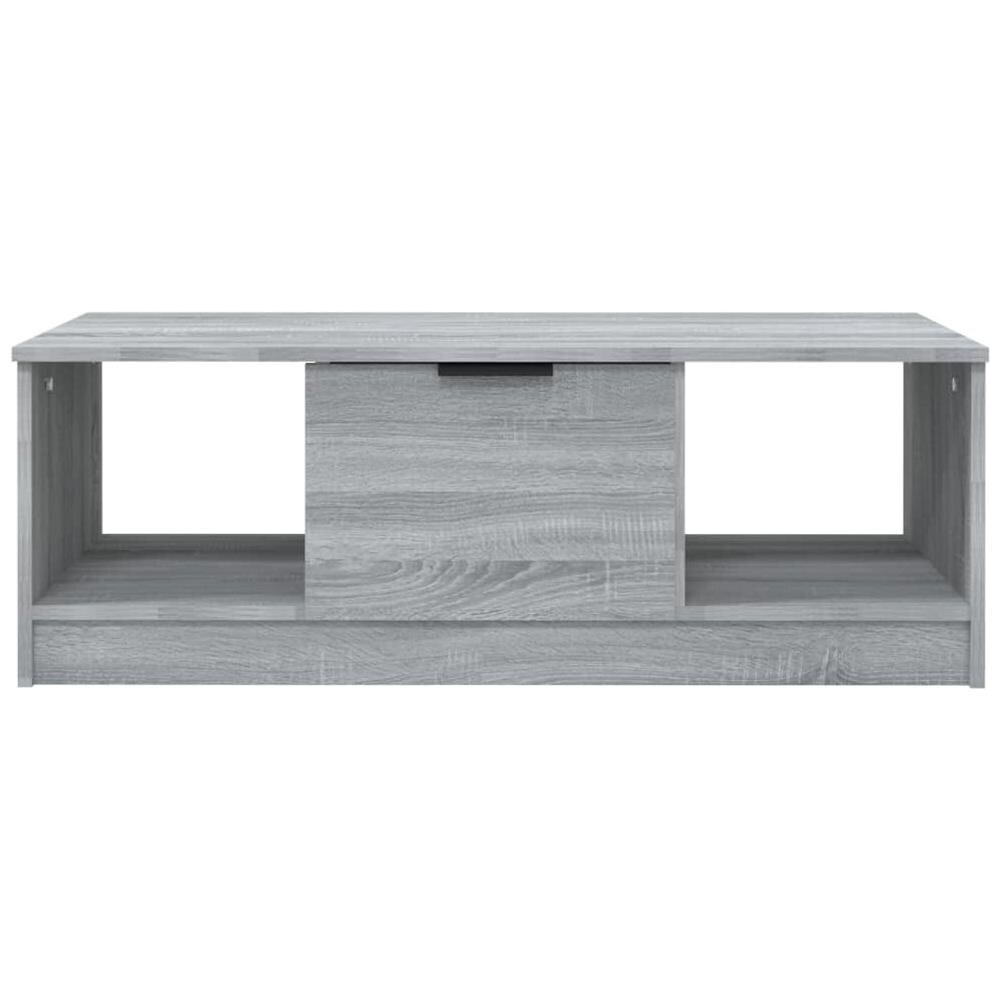 Tavolino Da Salotto Grigio Sonoma 102x50x36cm Legno Multistrato - Foto 3
