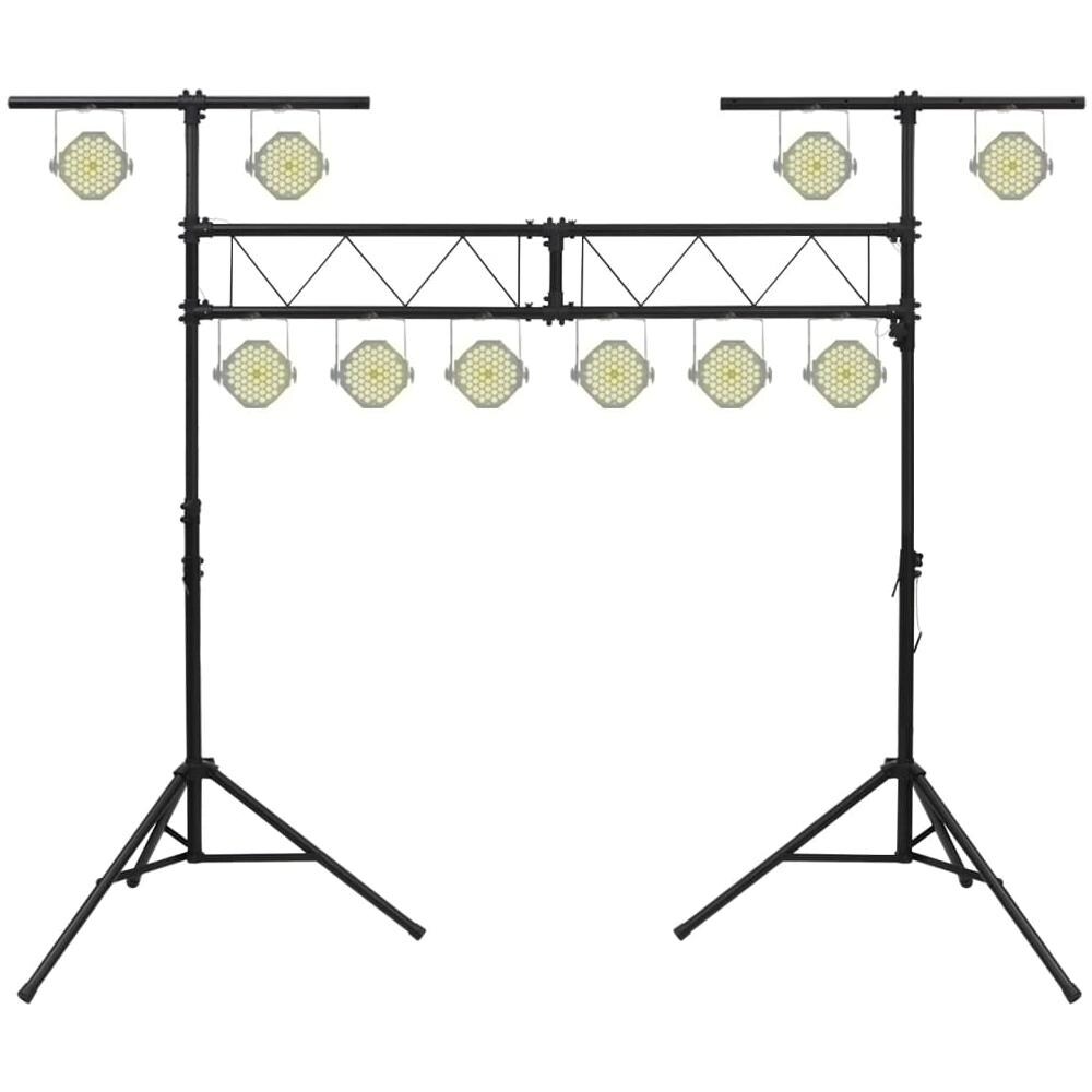 Stativo Per Luci Nero 338x115x (180-300) Cm Acciaio - Foto 2