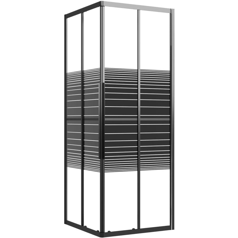 Box Doccia A Righe Esg 80x80x180 Cm Nero - Foto 2