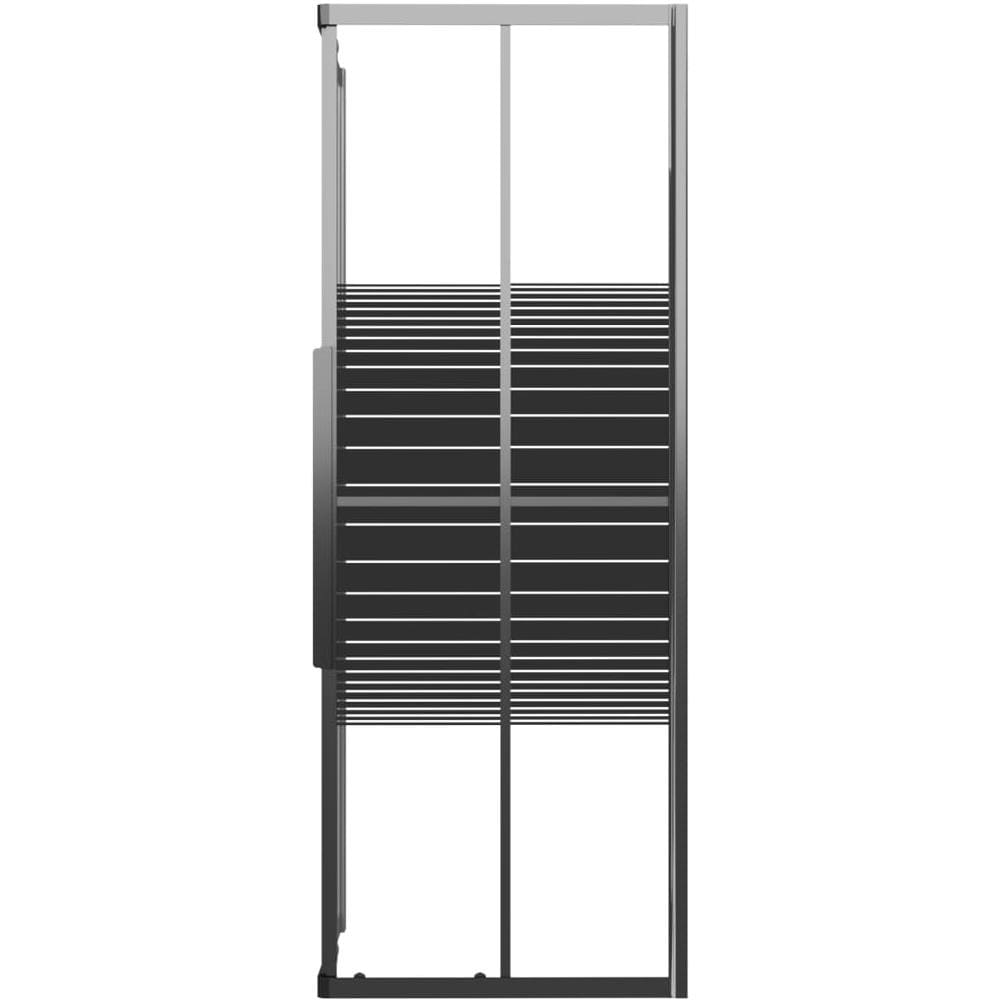 Box Doccia A Righe Esg 80x80x180 Cm Nero - Foto 3