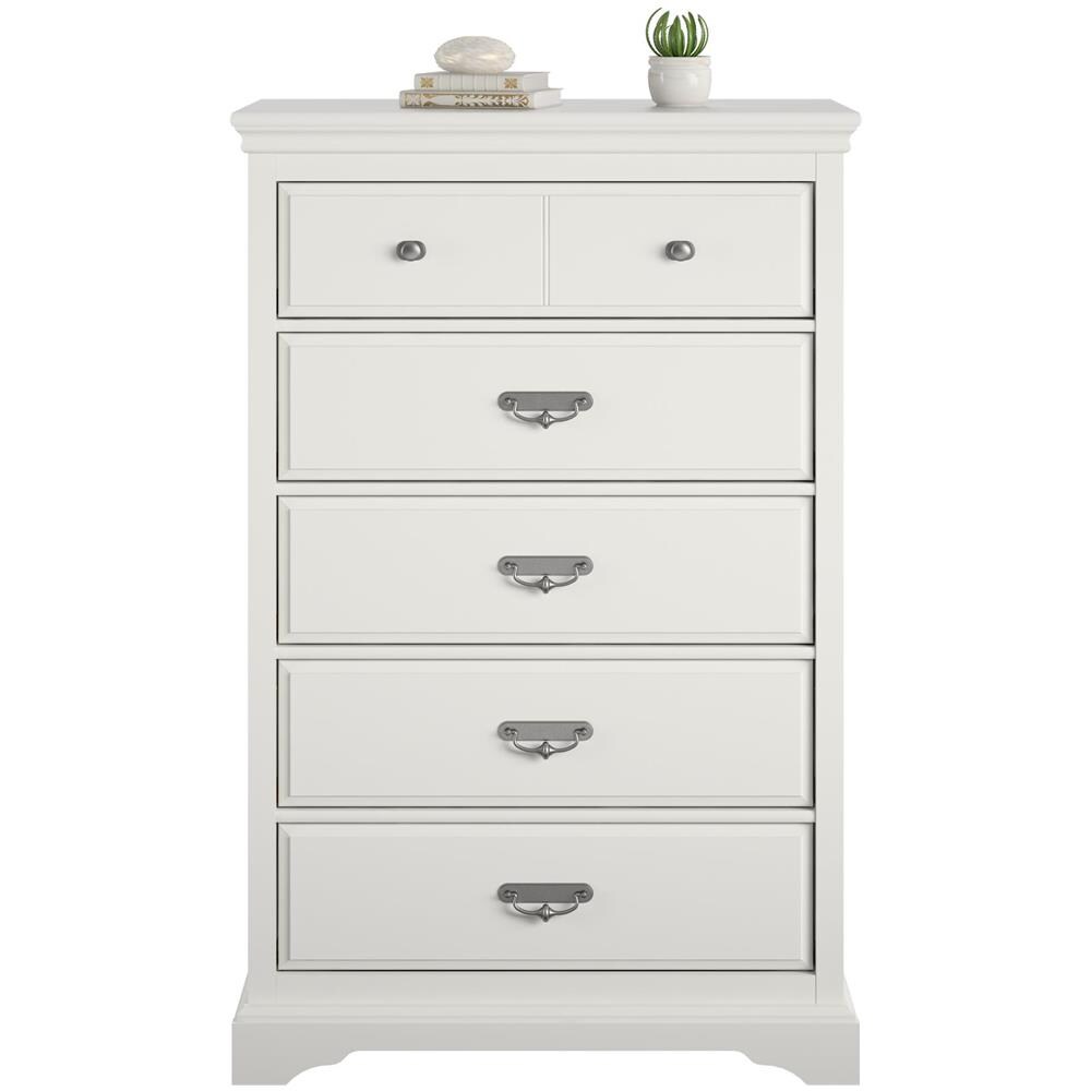 Bristol Comò Con 5 Cassetti In Mdf Bianco - Foto 2
