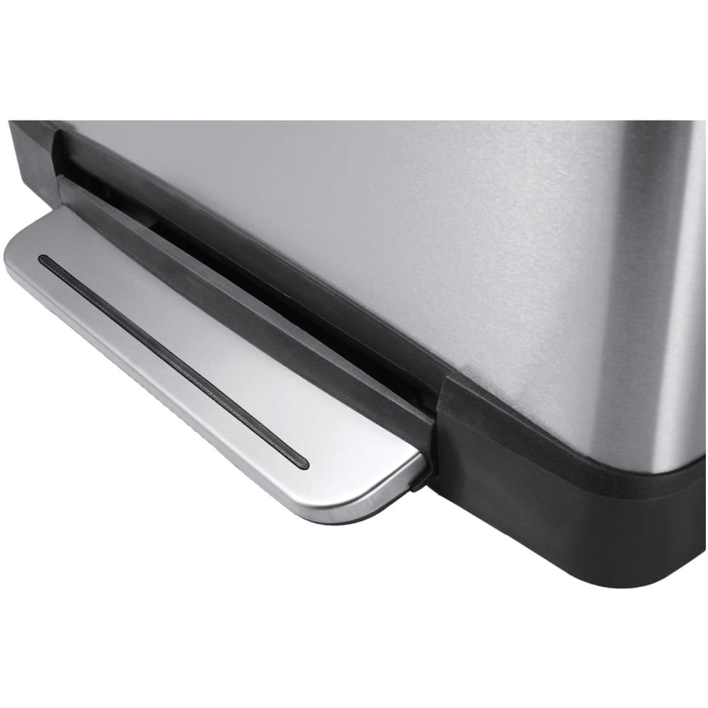 Pattumiera A Pedale E-cube 50 L Argento Opaco - Foto 3