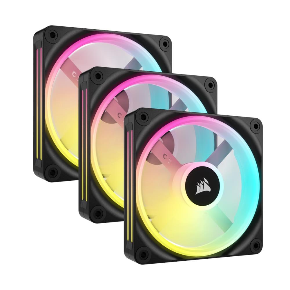 Starter Kit 3 Ventole PWM per PC da 120 mm iCUE LINK QX120 RGB con iCUE LINK System Hub Colore Nero - Foto 1