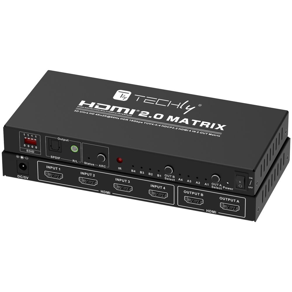 Switch Matrix Hdmi 2.0 4x2 3d Ultra Hd 4k Hdcp Hdr - Foto 1