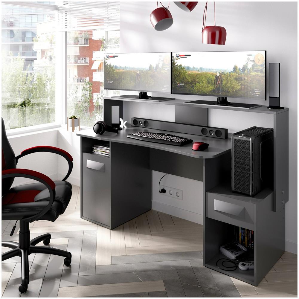 Scrivania Salvaspazio Scrivania Moderna HOMCOM 120x60cm Legno