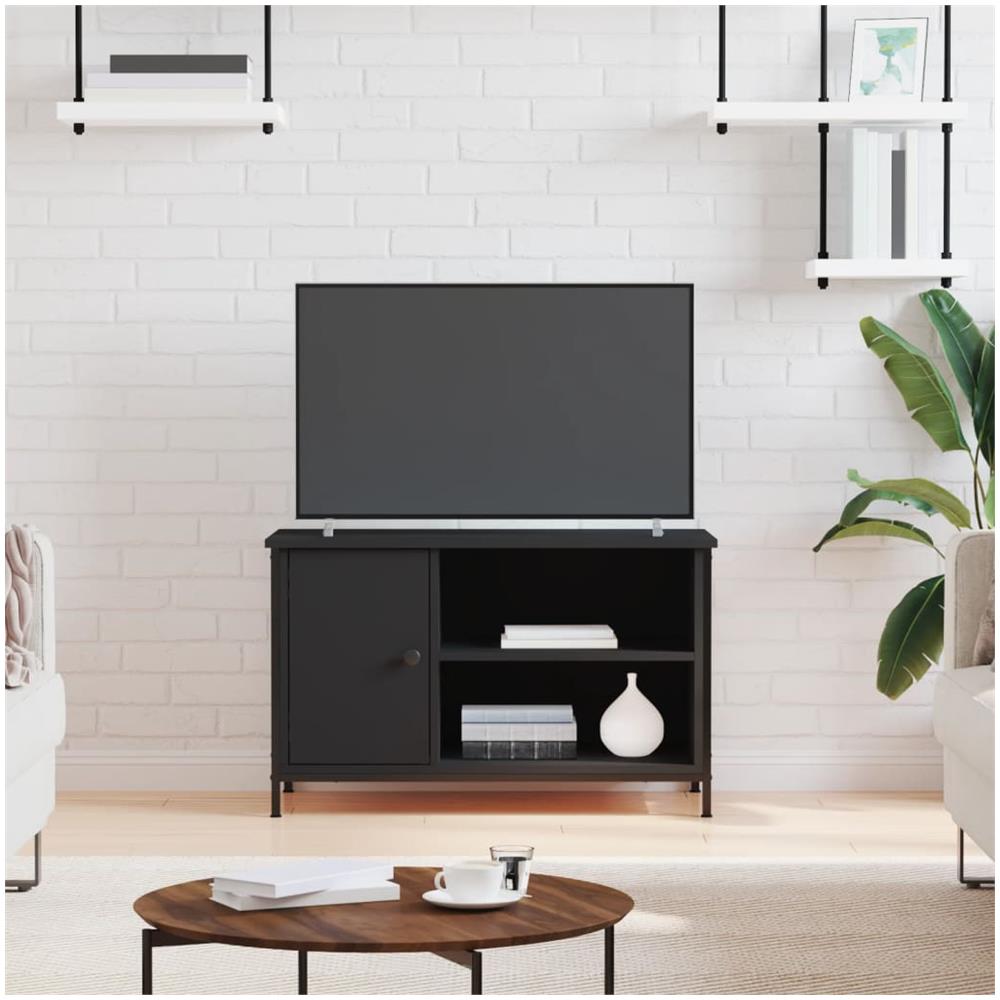 Mobile Porta Tv Nero 80x40x50 Cm In Legno Multistrato - Foto 1