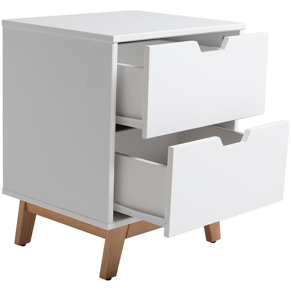 Comodino Miranda Bianco Con 2 Cassetti - Foto 2
