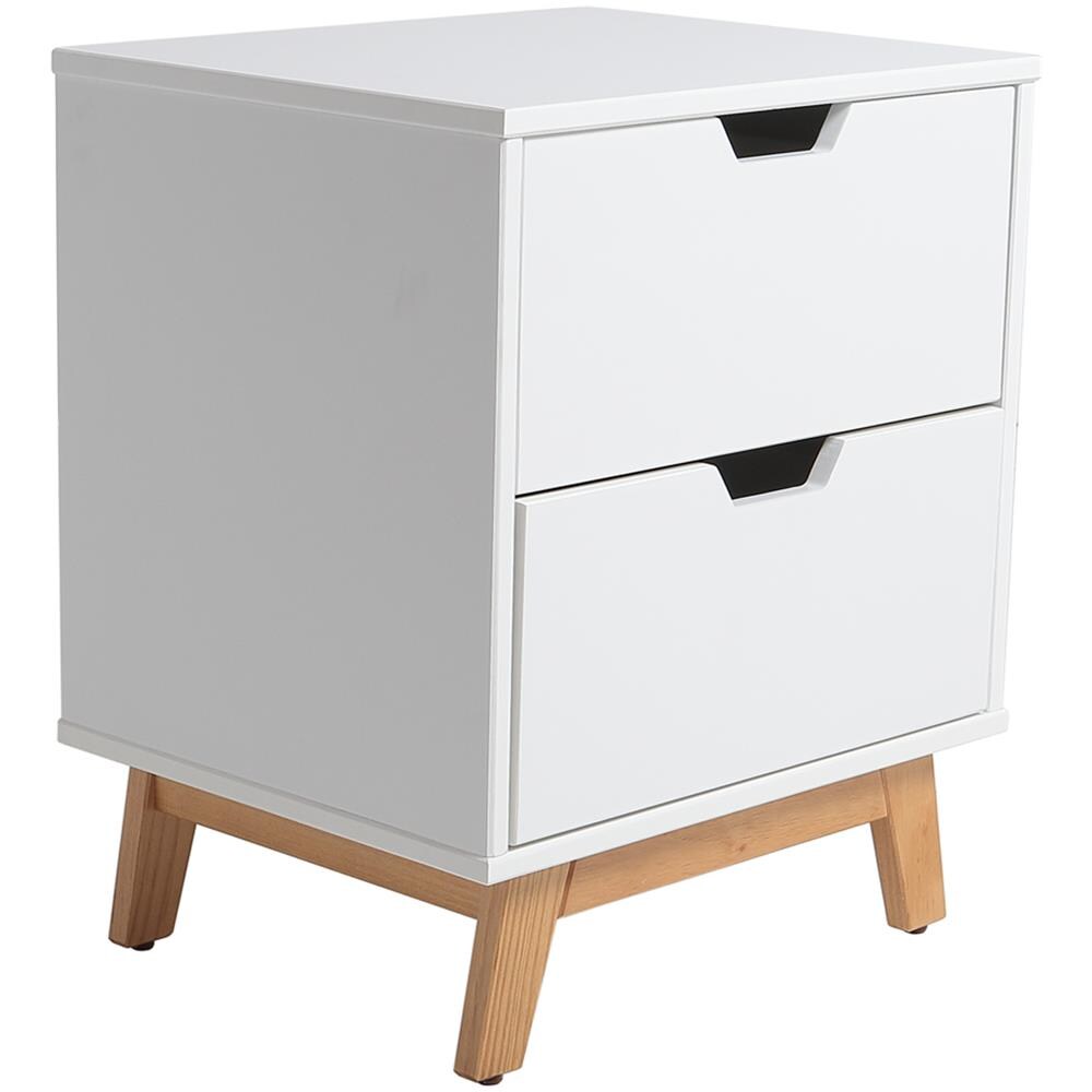 Comodino Miranda Bianco Con 2 Cassetti - Foto 1