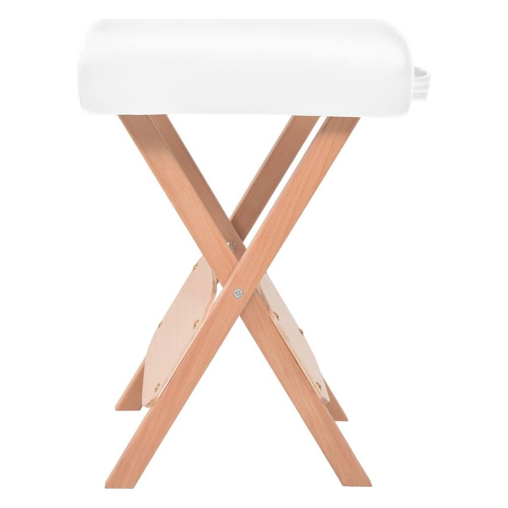 Sgabello Massaggio Pieghevole Con Imbottitura Da 12 Cm Bianco - Foto 2