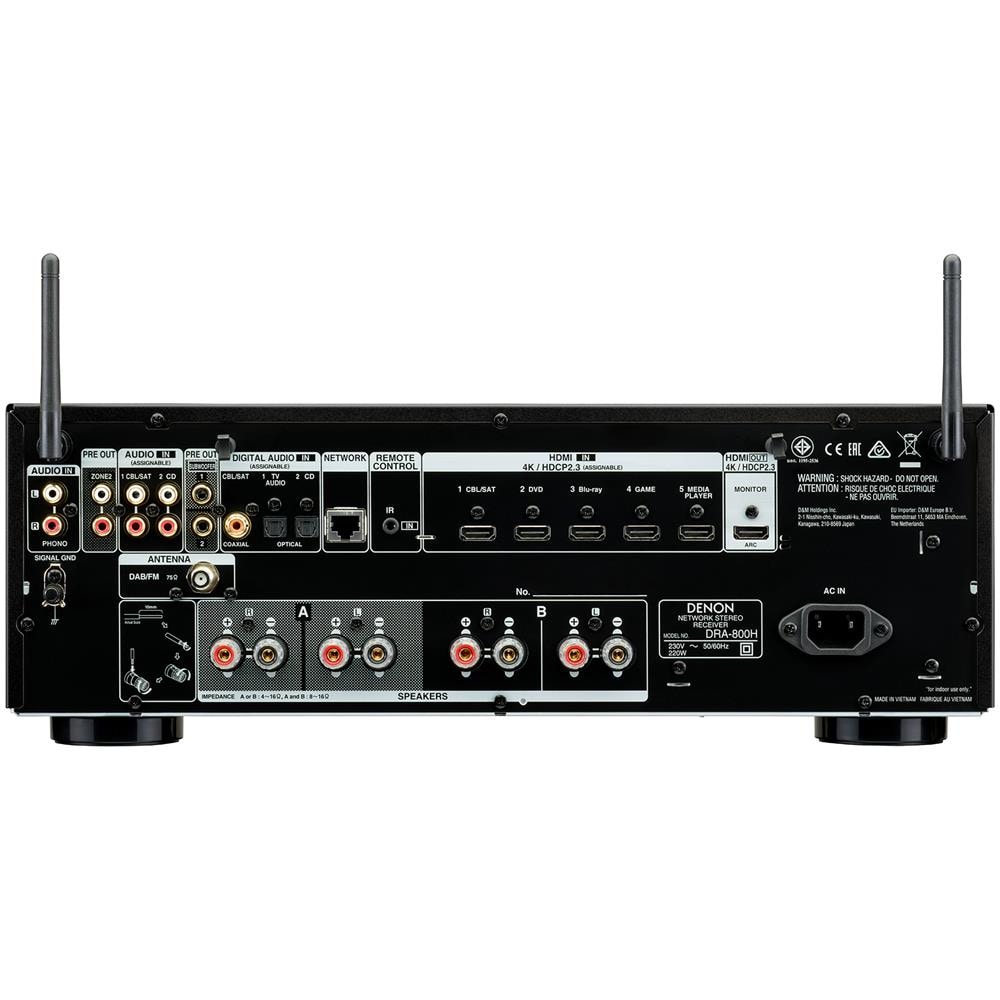 Sintoamplificatore AV 2.0 Canali DRA-800H Potenza 100 W 5 Ingressi HDMI Wi-Fi / Bluetooth / AirPlay Colore Argento - Foto 3