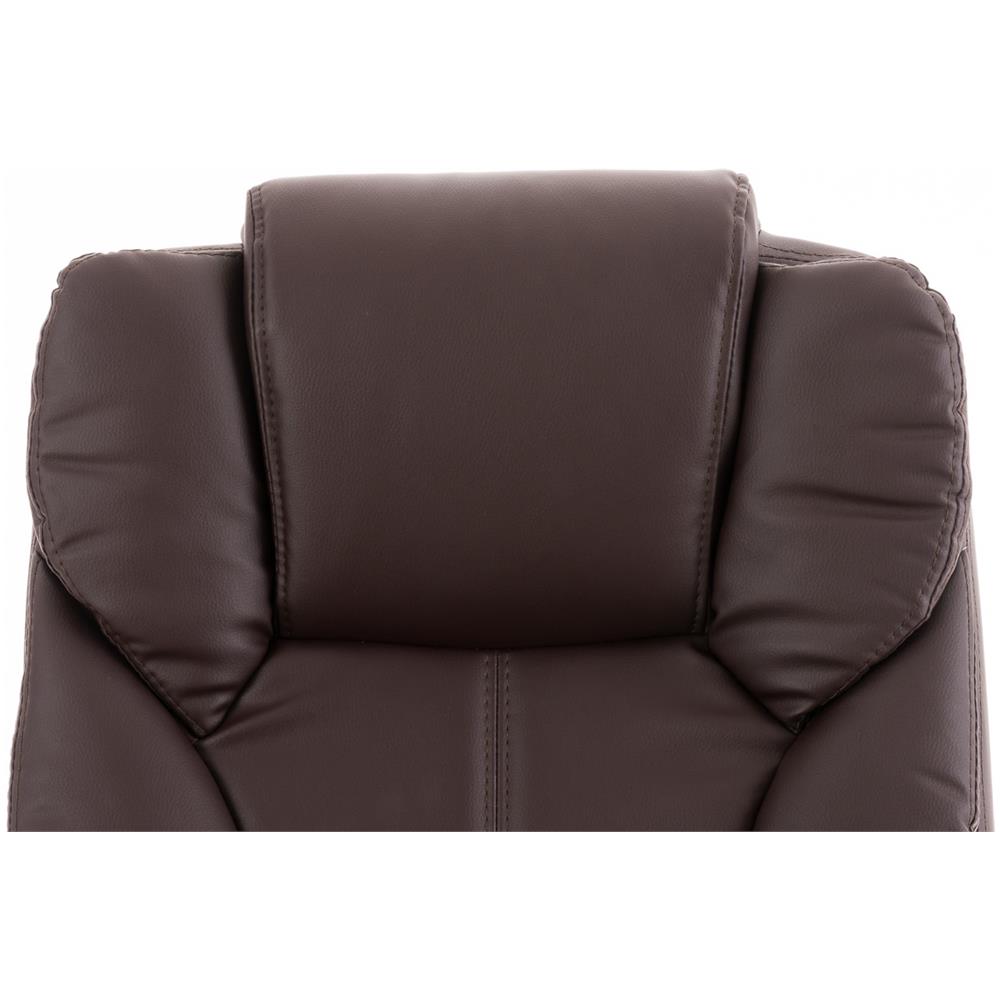Sedia Ufficio Xanthos XXL in Similpelle - Poltrona Ergonomica Carico Max 210 kg - Sedia Studio Imbottita E Regolabile - Poltrona Pc Rinforzata Marrone - Foto 5