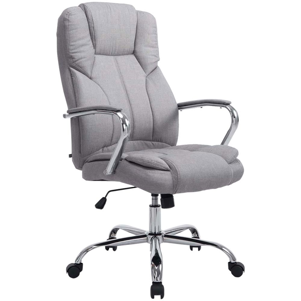 Sedia Ufficio Xanthos XXL in Tessuto - Poltrona Ergonomica Carico Max 210 kg - Sedia Studio Imbottita E Regolabile - Poltrona Pc Rinforzata Grigio - Foto 1