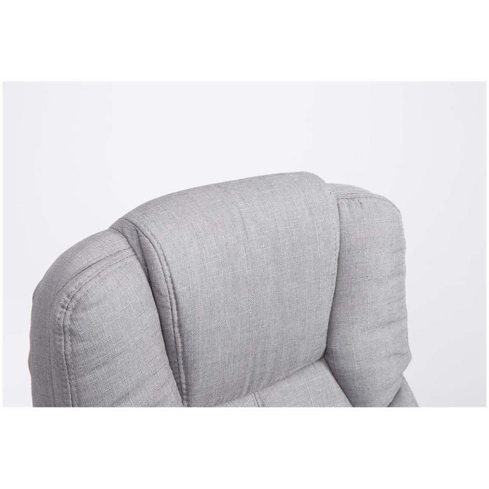 Sedia Ufficio Xanthos XXL in Tessuto - Poltrona Ergonomica Carico Max 210 kg - Sedia Studio Imbottita E Regolabile - Poltrona Pc Rinforzata Grigio - Foto 5