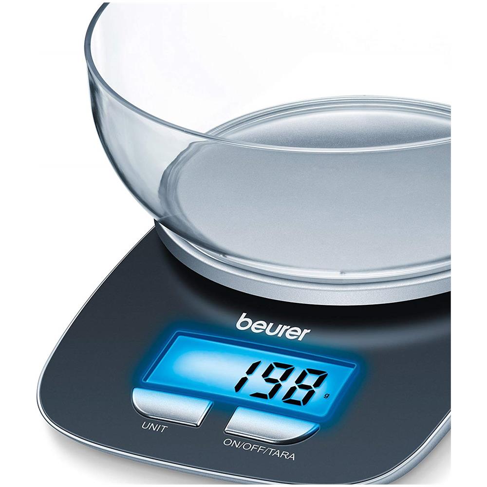 Ks 25 Bilancia Da Cucina Digitale Con Portata 3 Kg, Display Lcd Retroilluminato, Funzione Tara E Contenitore Removibile Da 1.2 L - Foto 2
