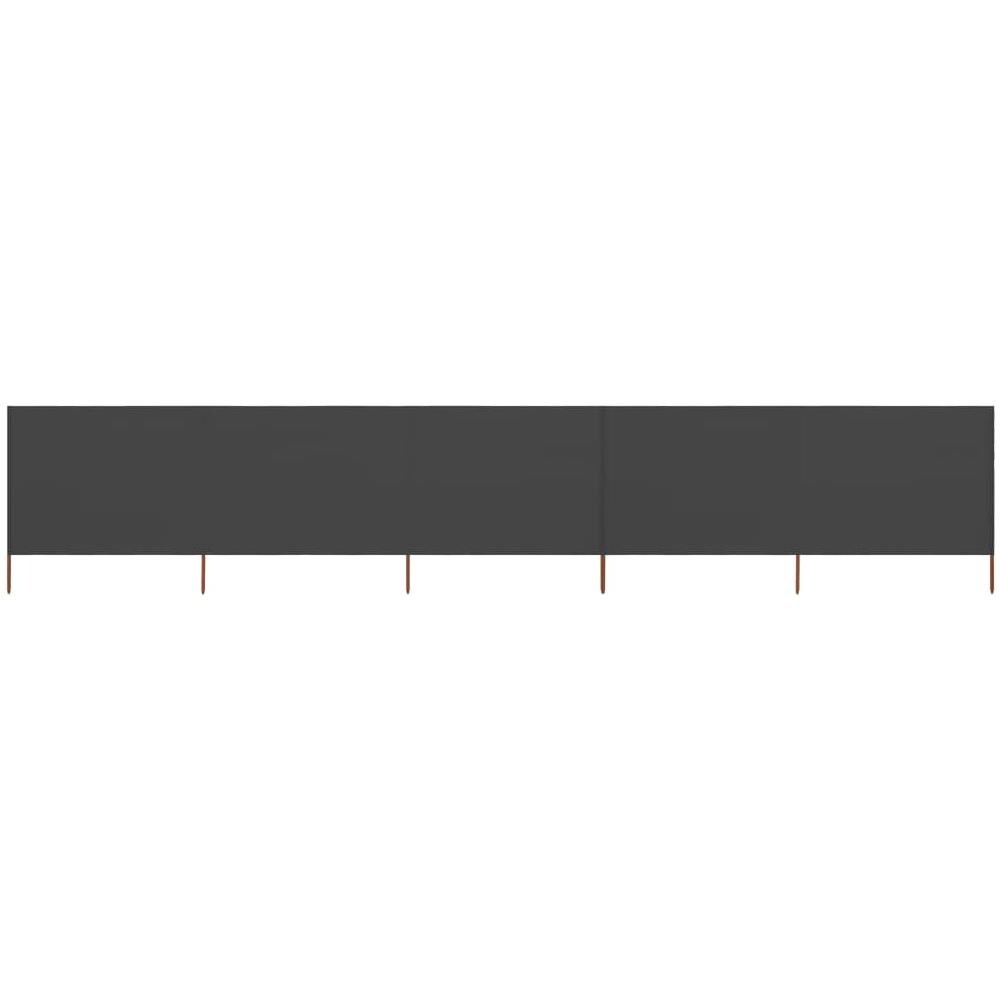 Paravento A 5 Pannelli In Tessuto 600x160 Cm Antracite - Foto 1