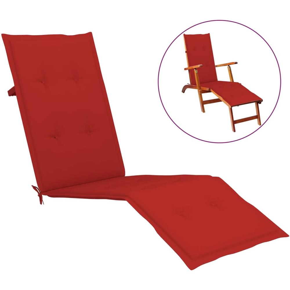 Cuscino Per Sdraio Rosso (75+105) x50x4 Cm - Foto 1