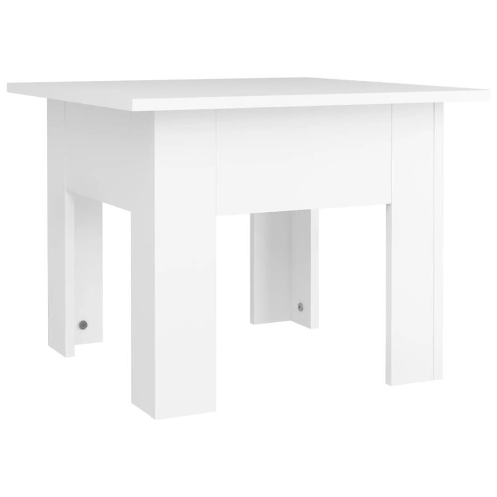 Tavolino da Salotto Bianco 55x55x42 cm in Legno Multistrato - Foto 1