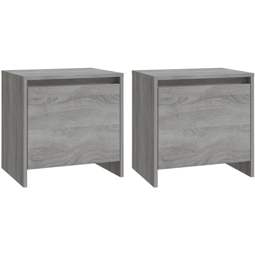 Comodini 2 pz Grigio Sonoma 45x34x44,5 cm in Truciolato - Foto 2