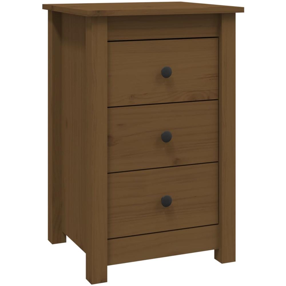 Comodini 2 Pz Miele 40x35x61,5 Cm In Legno Massello Di Pino - Foto 2