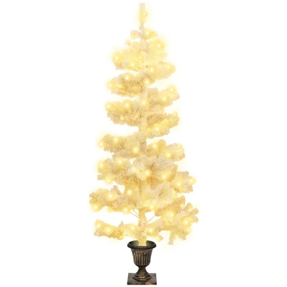 Albero di Natale a Spirale con Vaso e LED Bianco 120 cm PVC - Foto 2