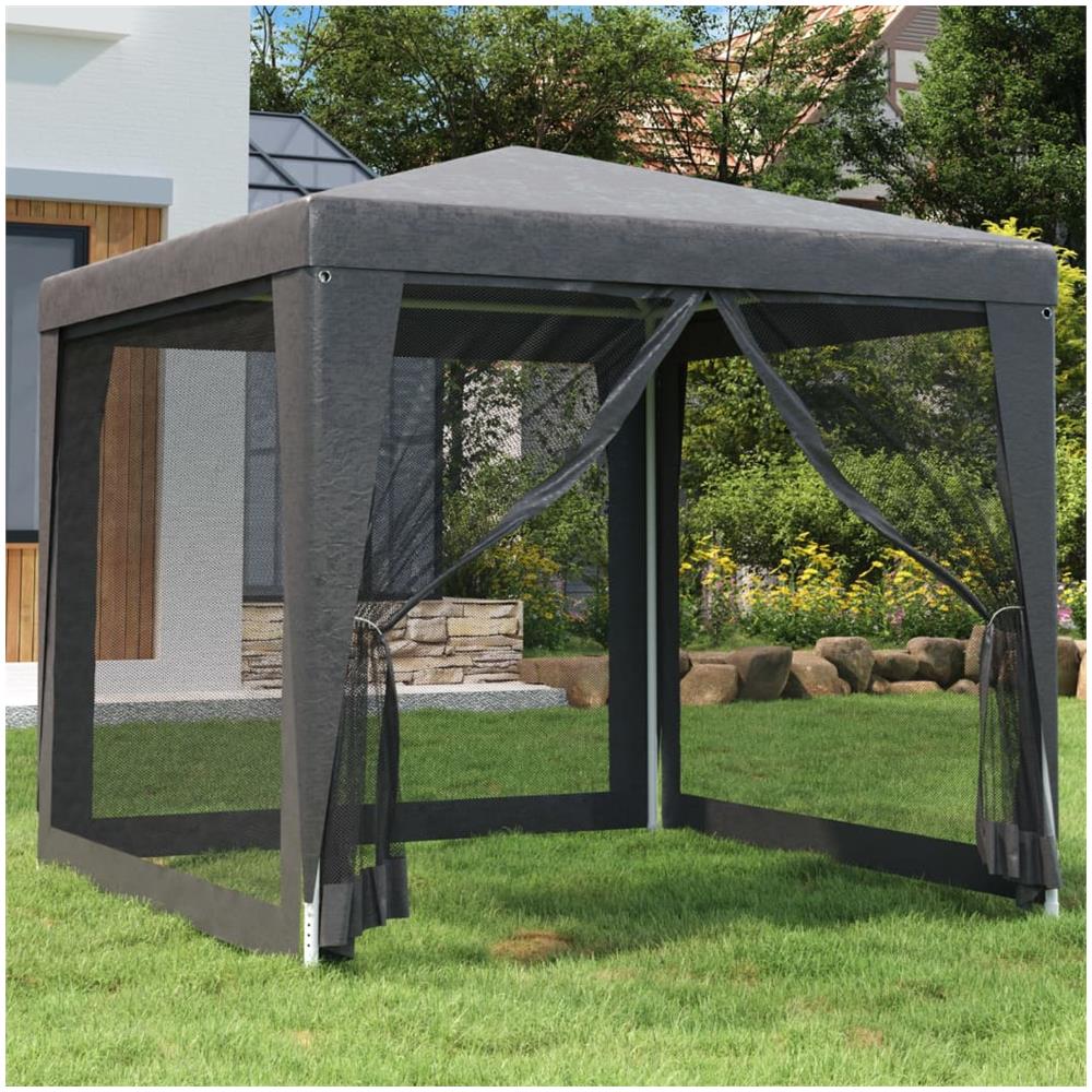 Tenda Per Feste Con 4 Pareti In Rete Antracite 2,5x2,5 M Hdpe - Foto 1