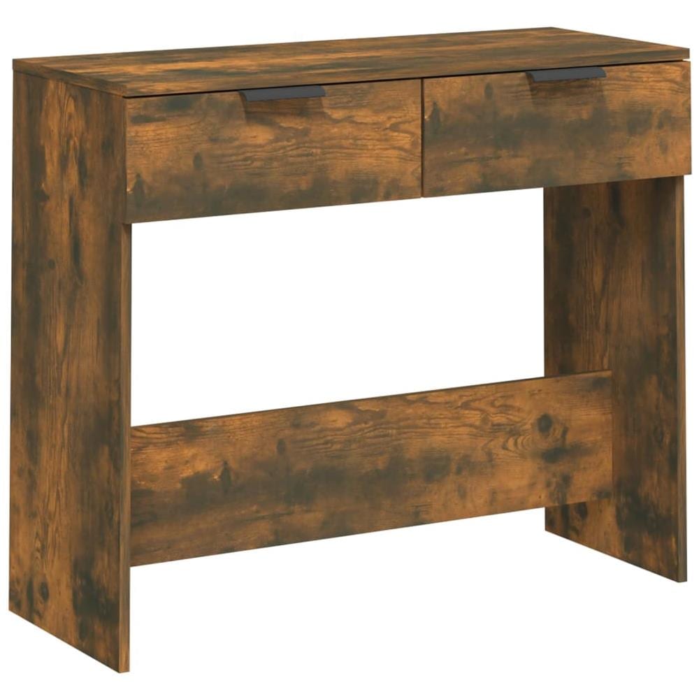 Tavolino Consolle Rovere Fumo 90x36x75 Cm In Legno Multistrato - Foto 2