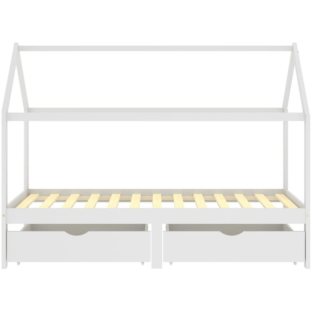 Giroletto Bambini Con Cassetti Bianco Pino Massello 90x200 Cm - Foto 3