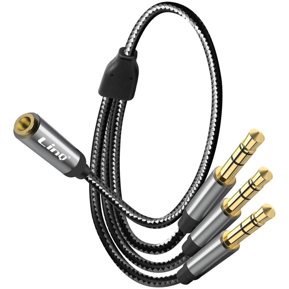 Adattatore Splitter Audio Da Jack 3,5 Mm Femmina A 3x 3,5 Mm Maschio - Foto 5