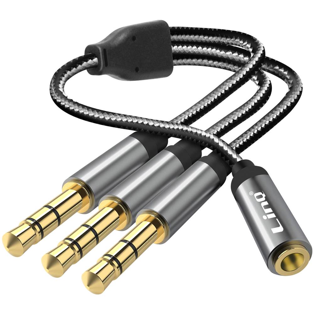 Adattatore Splitter Audio Da Jack 3,5 Mm Femmina A 3x 3,5 Mm Maschio - Foto 1