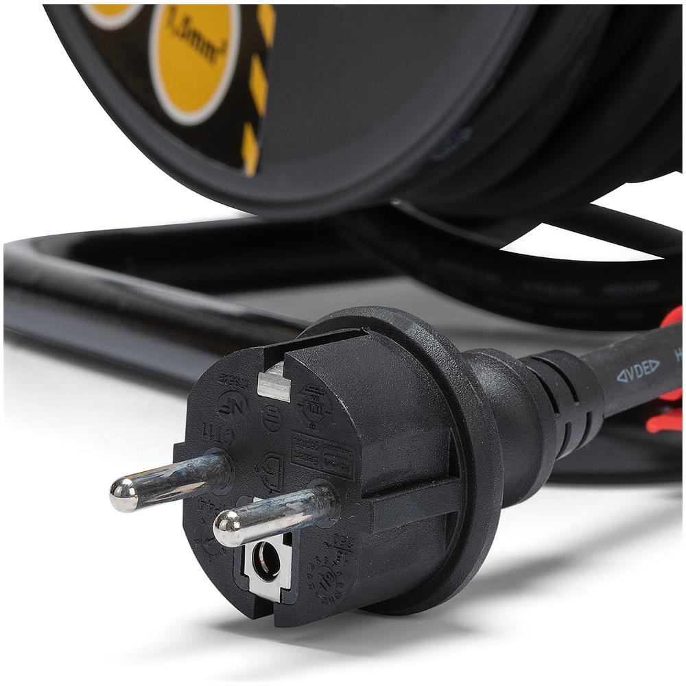 Avvolgicavo Elettrico Da Cantiere, 4 Prese Francesi, H07rn-f3g1.5mm2, 40m, Nf, Ce - Ip44 - Foto 1