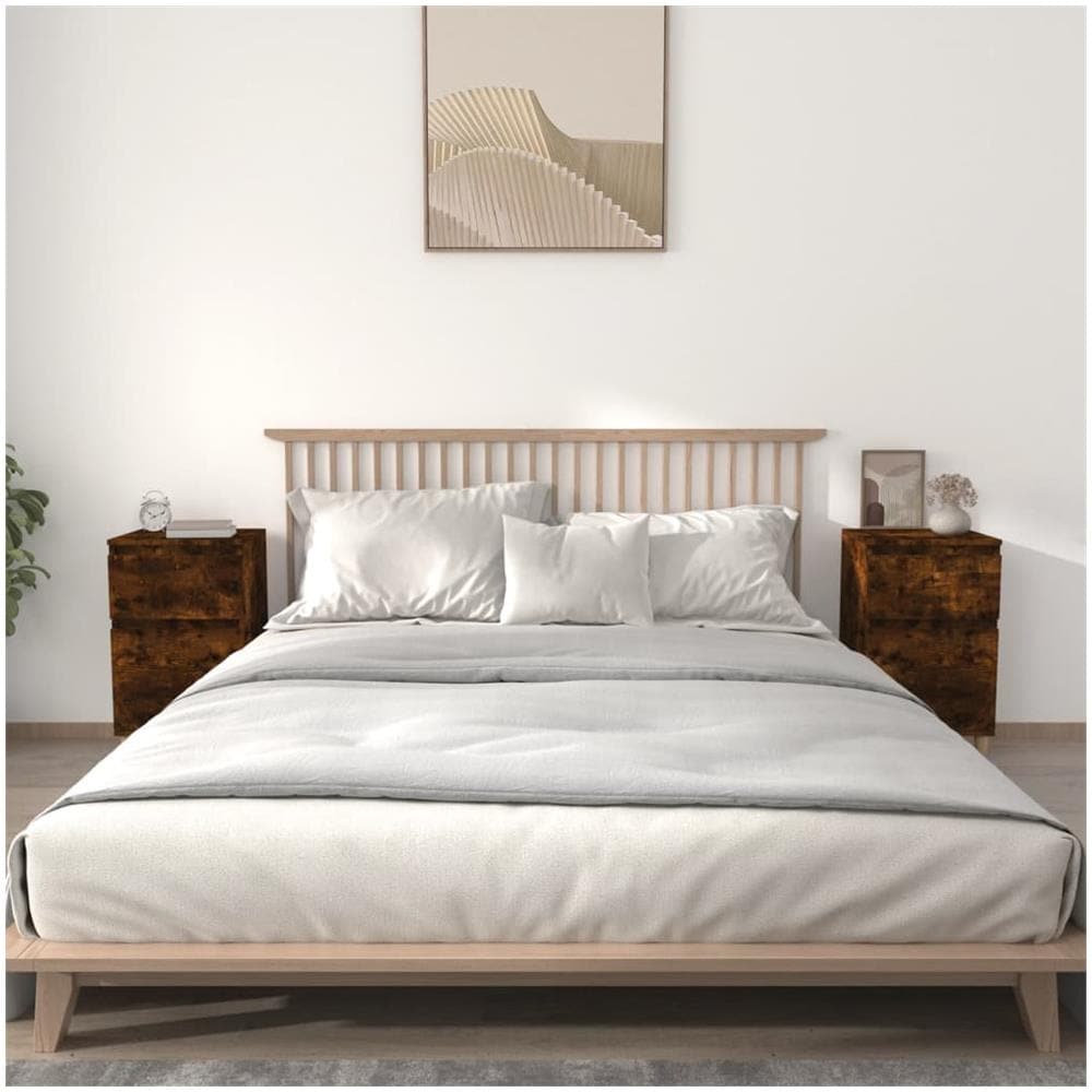 Comodini 2pz Rovere Fumo 40x35x70 Cm - Foto 1