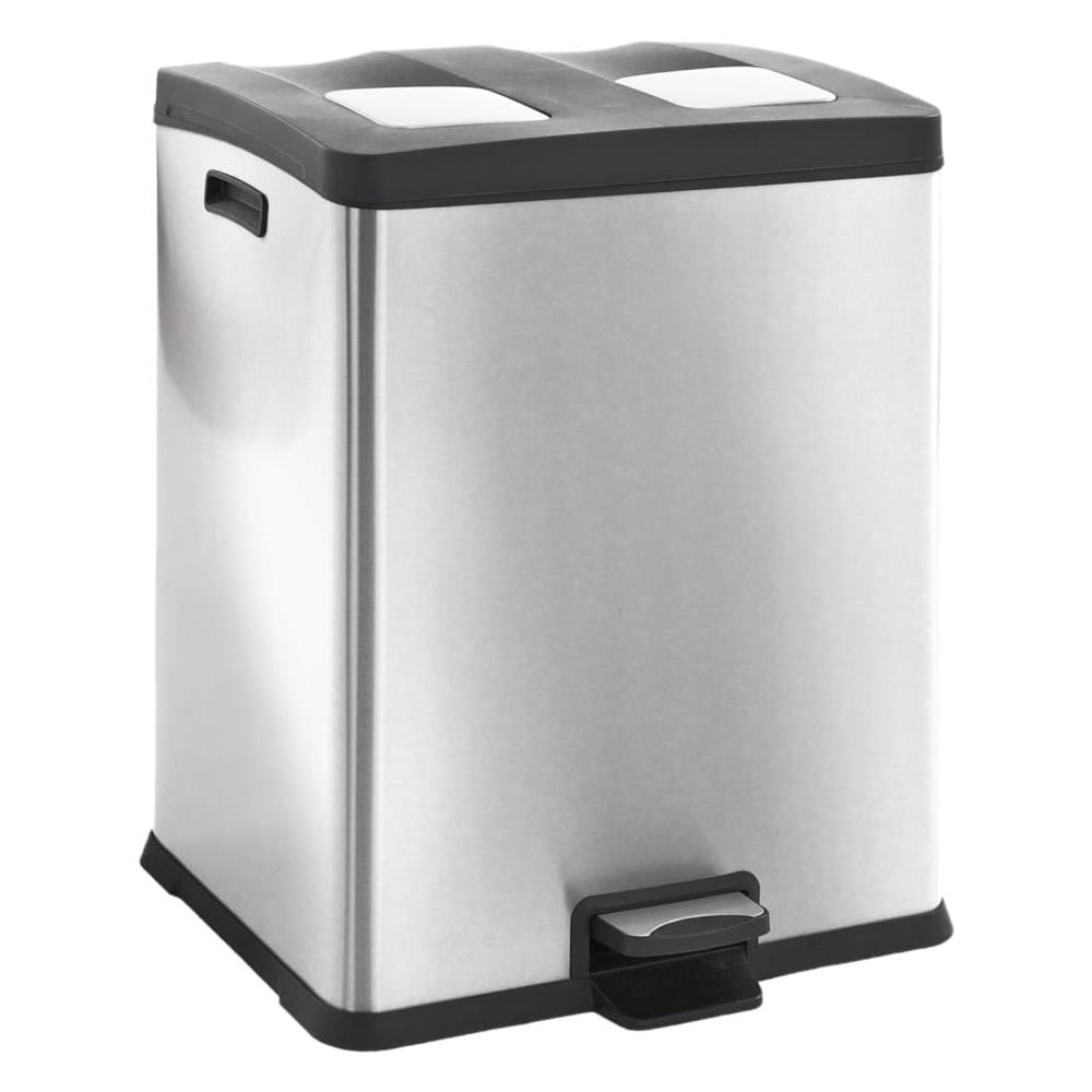 Pattumiera A Pedale Rejoice 2x30 L Argento Opaco - Foto 2