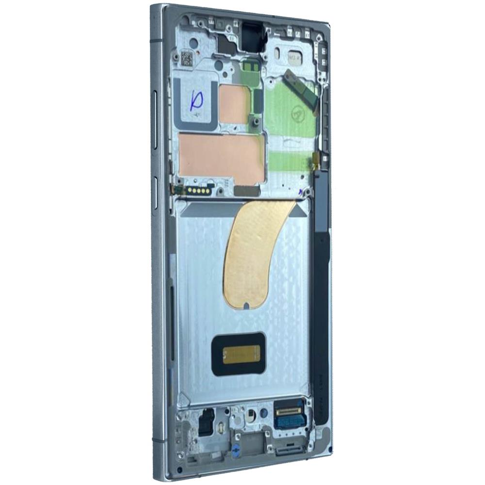 Blocco Completo Galaxy S23 Ultra Touchscreen + Frame Originale Sky Blue - Foto 5