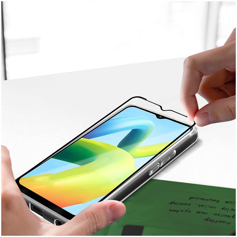 Cover Per Xiaomi Redmi A1 E A2 Trasparente + Vetro Temperato 9h Nero - Foto 5