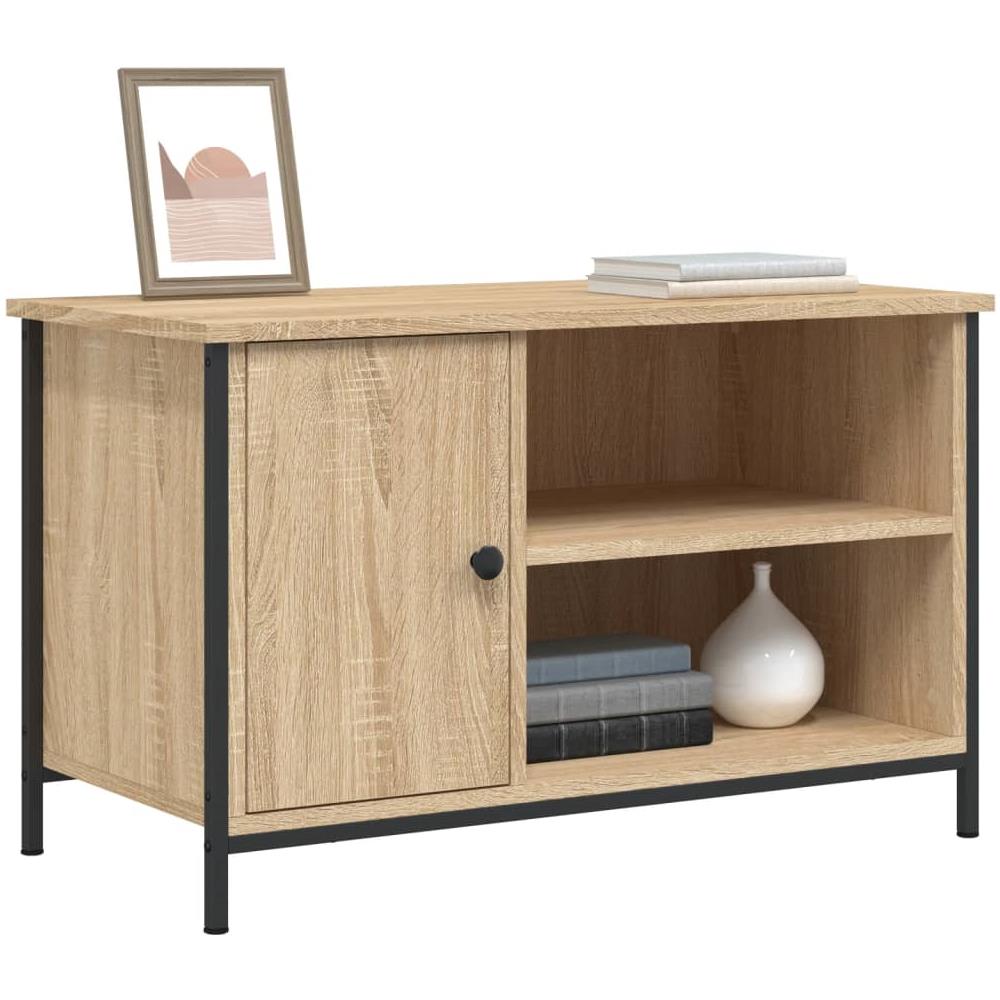 Mobile Porta Tv Rovere Sonoma 80x40x50 Cm In Legno Multistrato - Foto 3