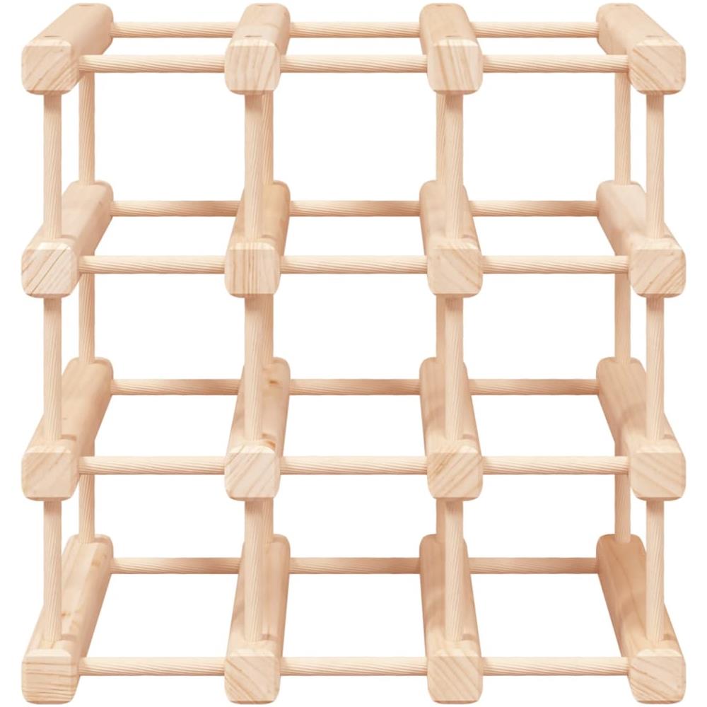 Portabottiglie Vino 12 Bottiglie 36x23x36cm Legno Massello Pino - Foto 3