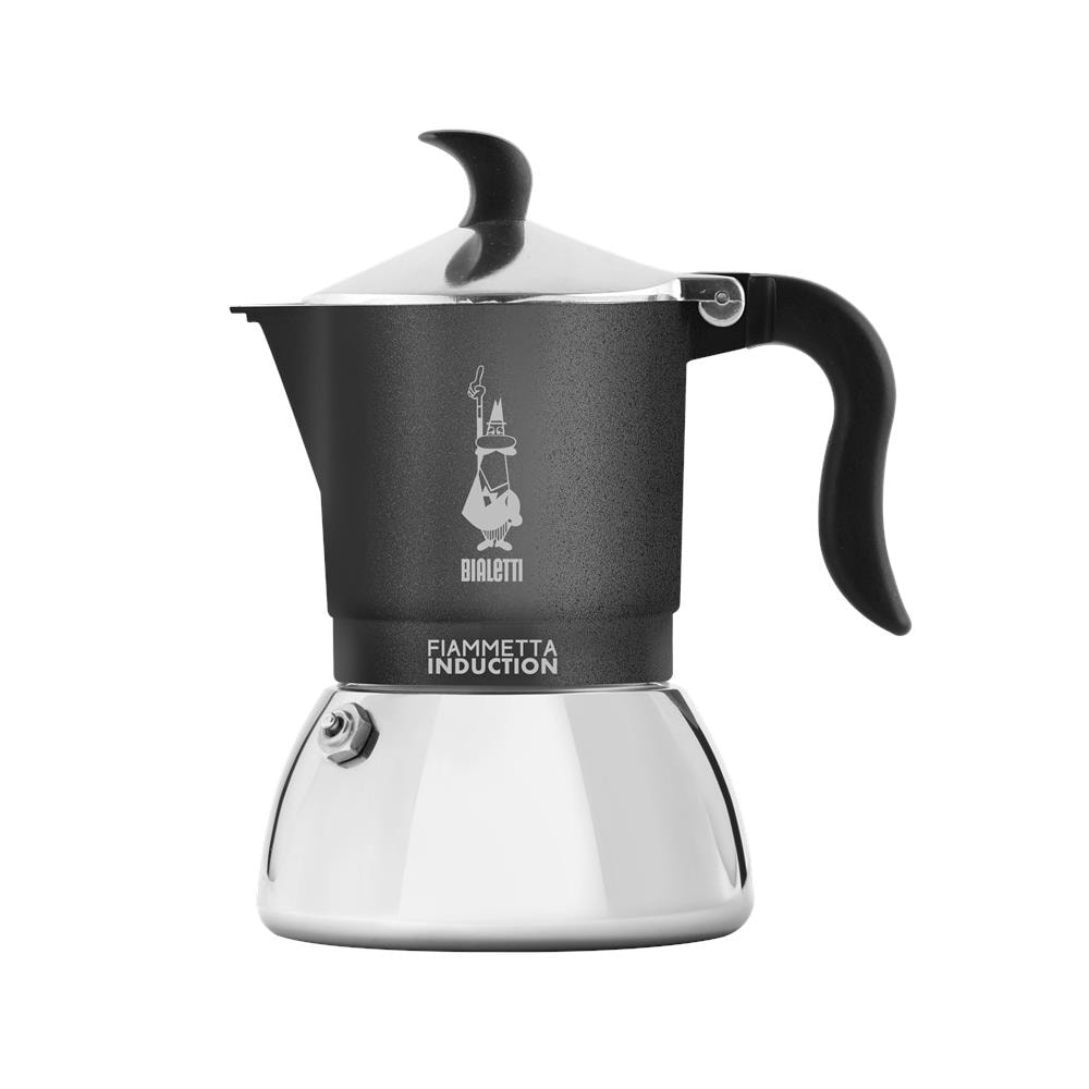 Fiammetta Induction Moka 0,13 L Nero, Argento - Foto 1