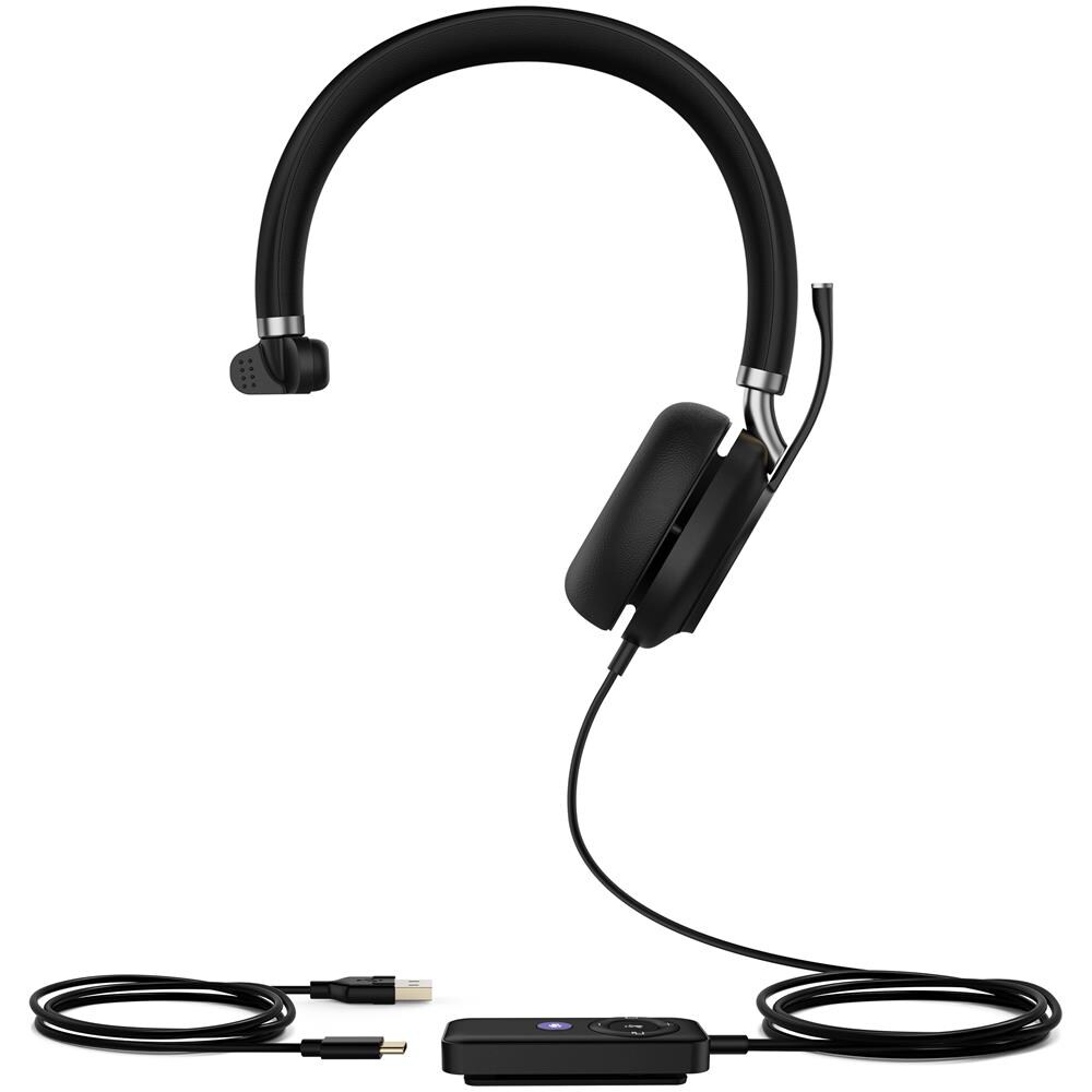 UH38 Mono Teams Auricolare Con cavo e senza cavo A Padiglione Musica e Chiamate USB tipo-C Bluetooth Nero - Foto 2