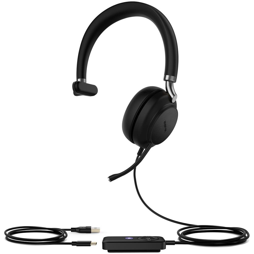 UH38 Mono Teams Auricolare Con cavo e senza cavo A Padiglione Musica e Chiamate USB tipo-C Bluetooth Nero - Foto 1