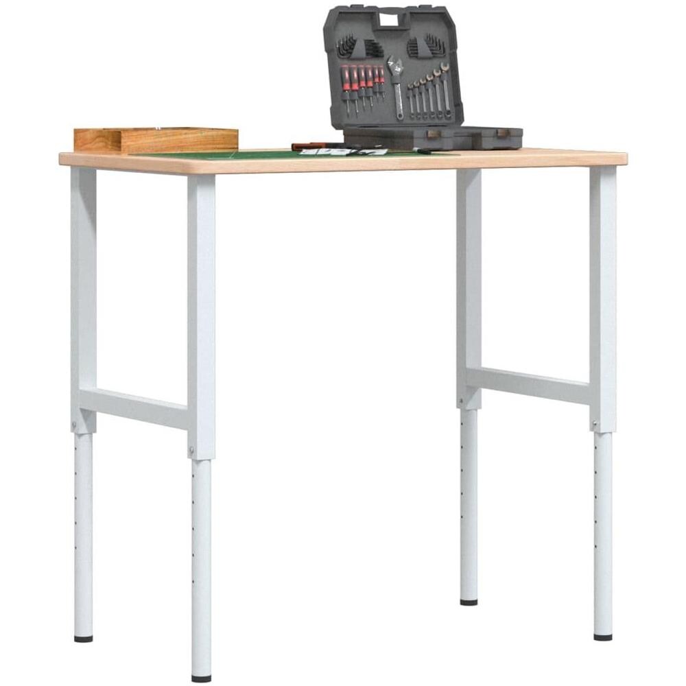 Banco da Lavoro 100x60x (71,5-98) cm Legno Rovere Rettangolare - Foto 2