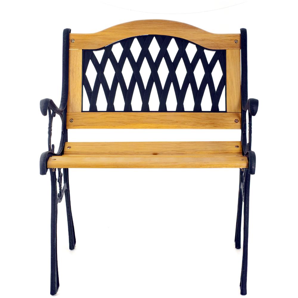 Sedia Legno / ghisa Verd 59x53xh75 Arredo Giardino - Foto 1