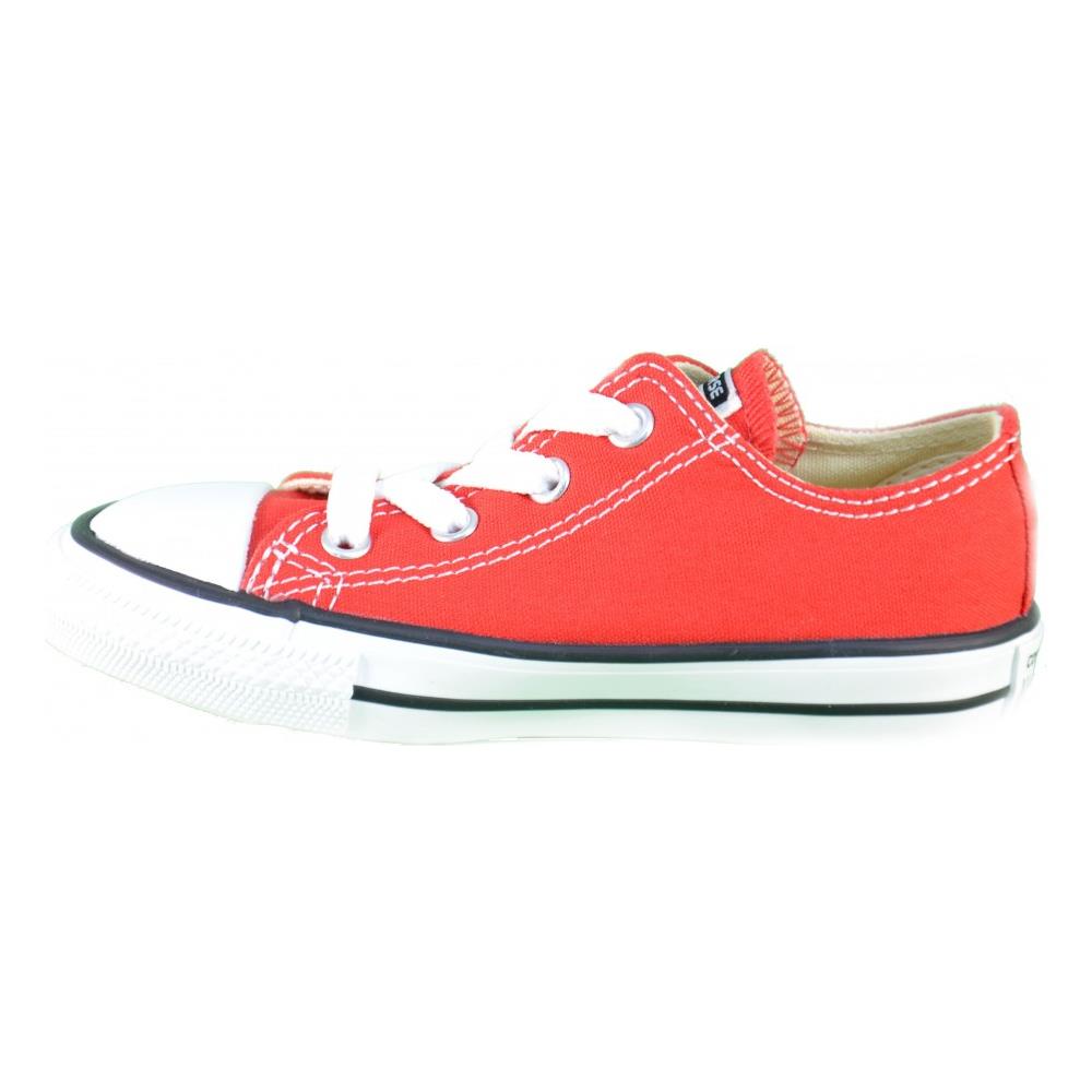 All Star Scarpe Sportive Bambino Rosse Tela Lacci 7j236c numero 21 - Foto 3