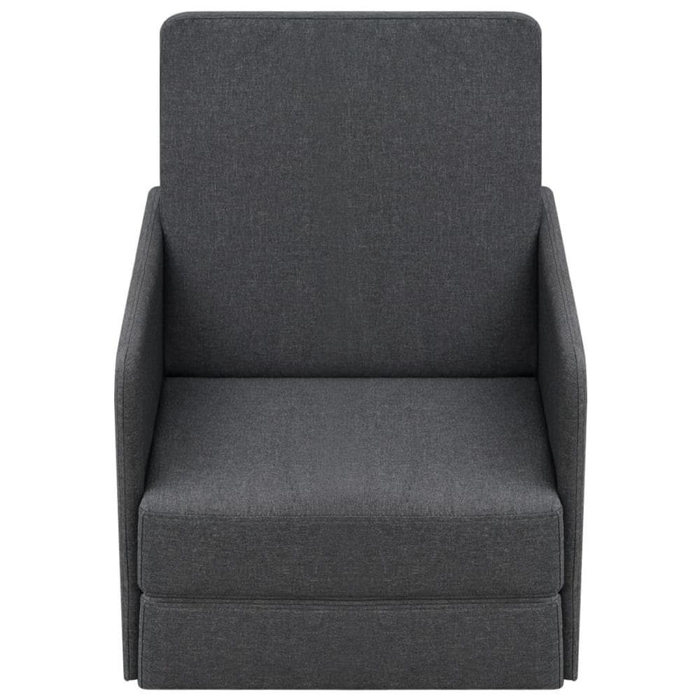 Poltrona Letto In Tessuto 59,5x72x72,5 Cm Grigio Scuro - Foto 2