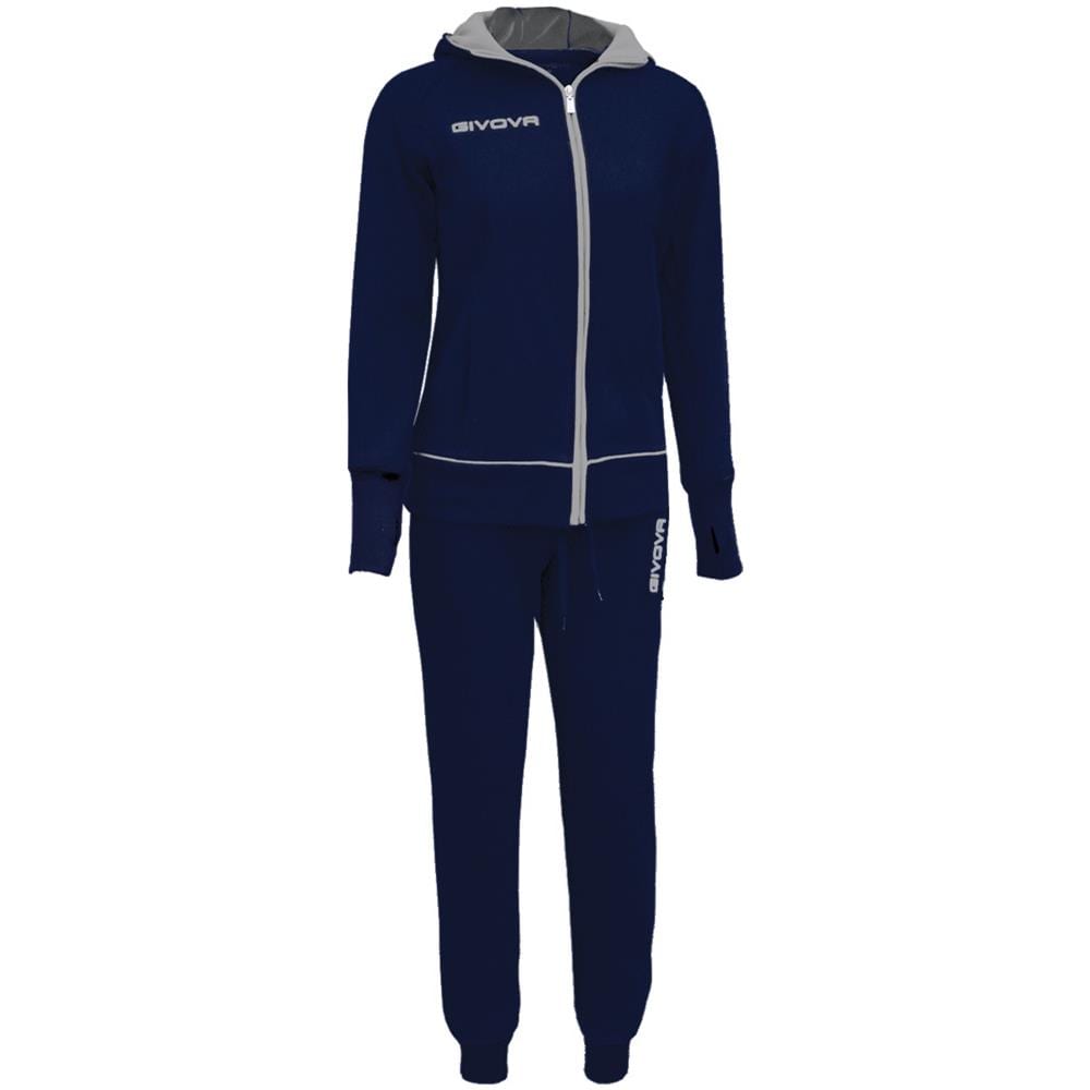 Tuta Star New Givova - Completo Di Giacca A Manica Lunga E Pantalone Di Colore Blu / grigio Chiaro Taglia S - Foto 1