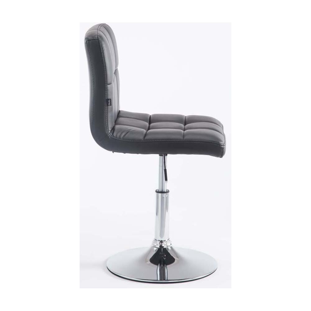 Set 2 Sedie Lounge Design Palma V2 I Coppia Sedie Sgabello Girevoli E Imbottite In Similpelle Trapunta I Sgabelli Regolabili 41-55 CM Nero - Foto 2