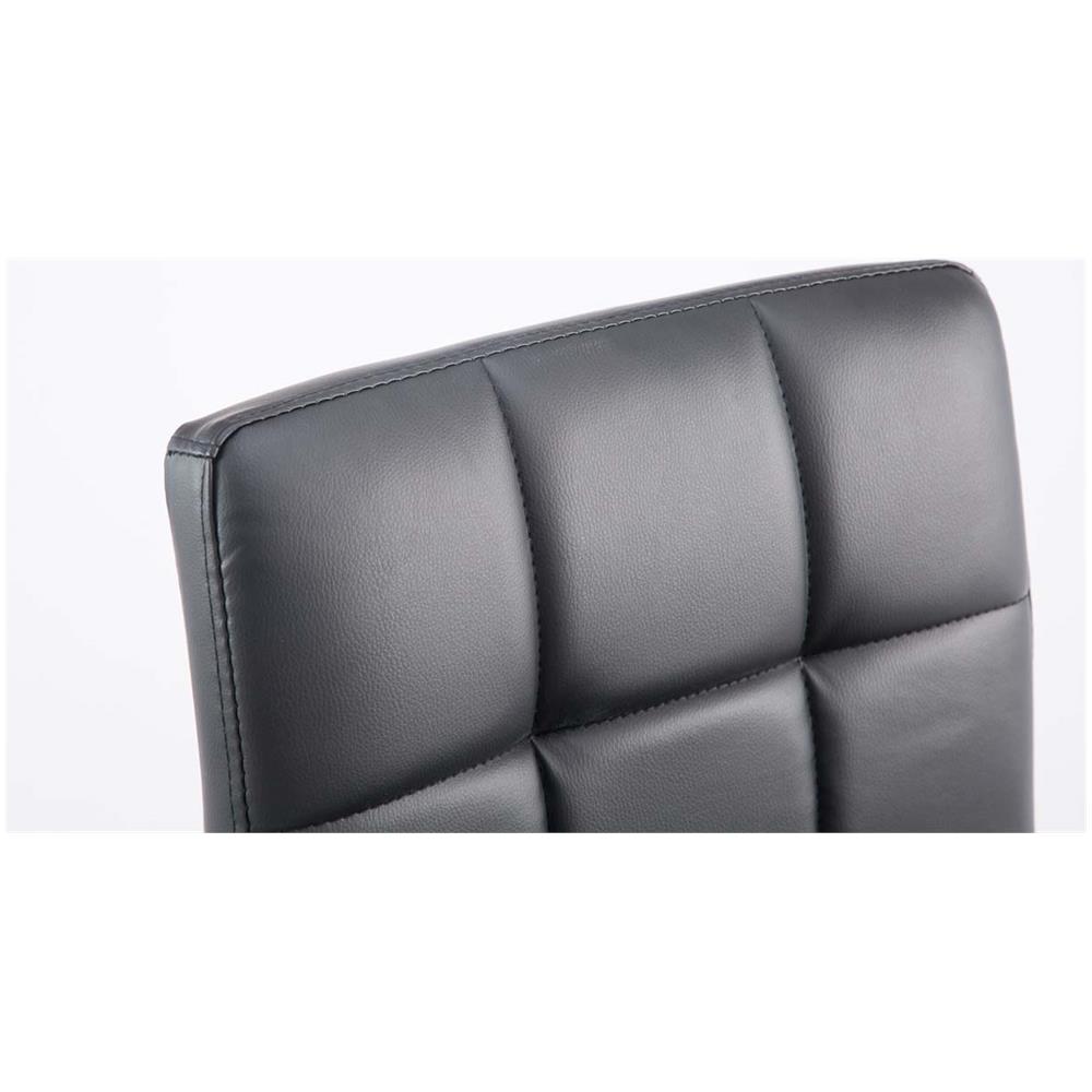 Set 2 Sedie Lounge Design Palma V2 I Coppia Sedie Sgabello Girevoli E Imbottite In Similpelle Trapunta I Sgabelli Regolabili 41-55 CM Nero - Foto 5
